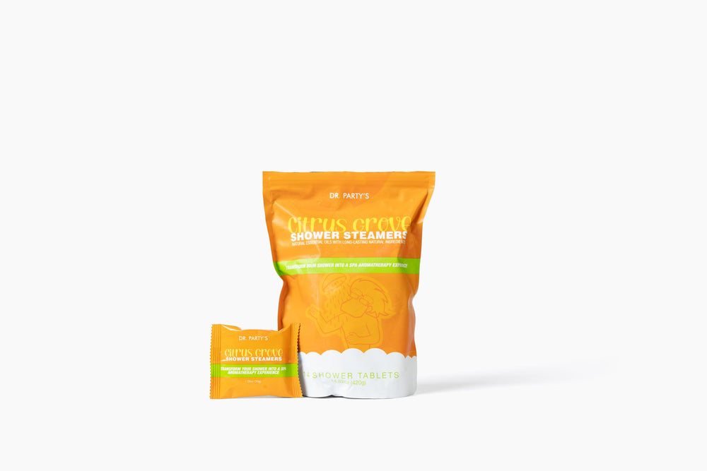 14 shower steamers come in a bag. Turn the shower into a spa experience