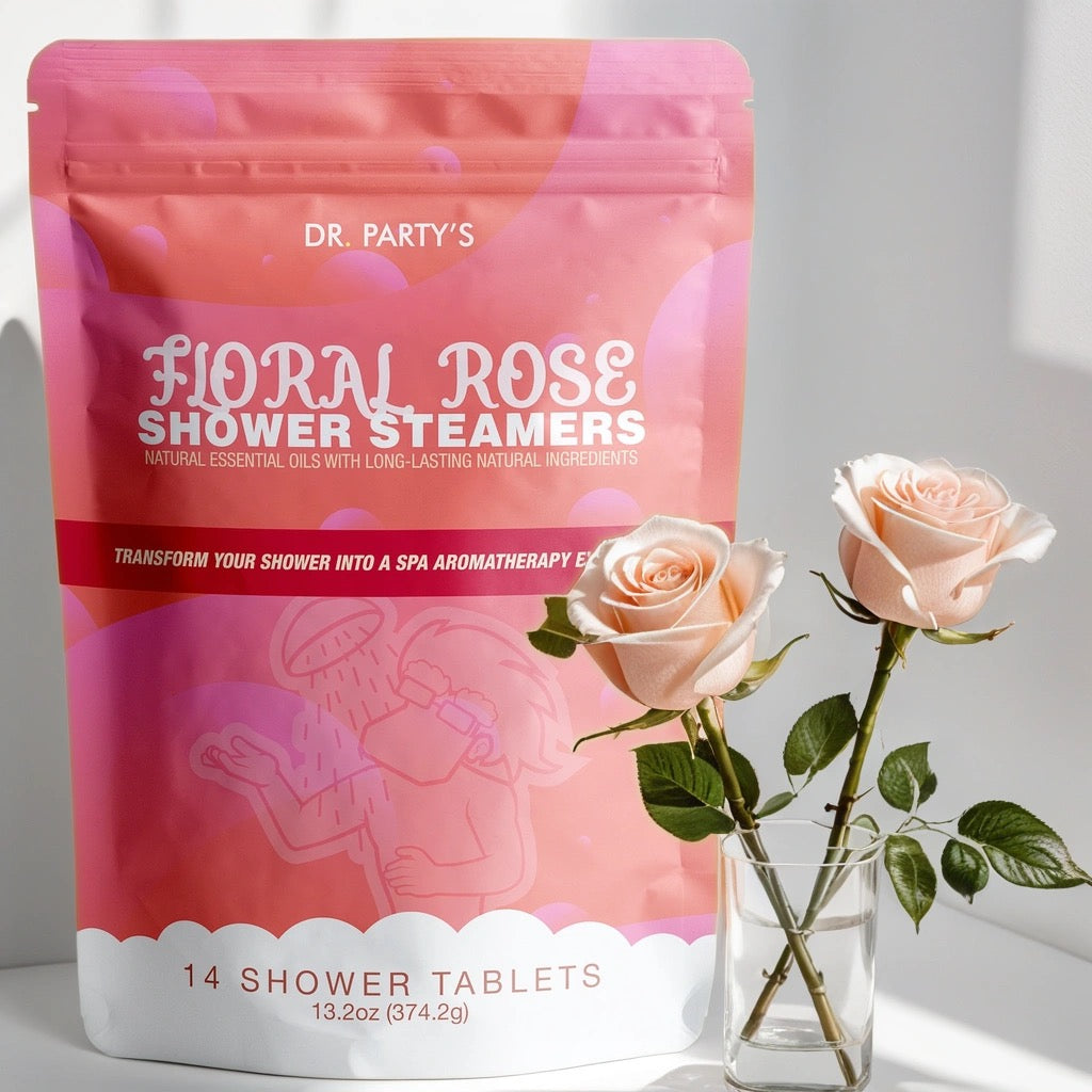 Indulge in the delicate fragrance of roses every time you shower with our floral rose-scented steamers, packaged in sets of 14 for a lasting spa-like atmosphere.