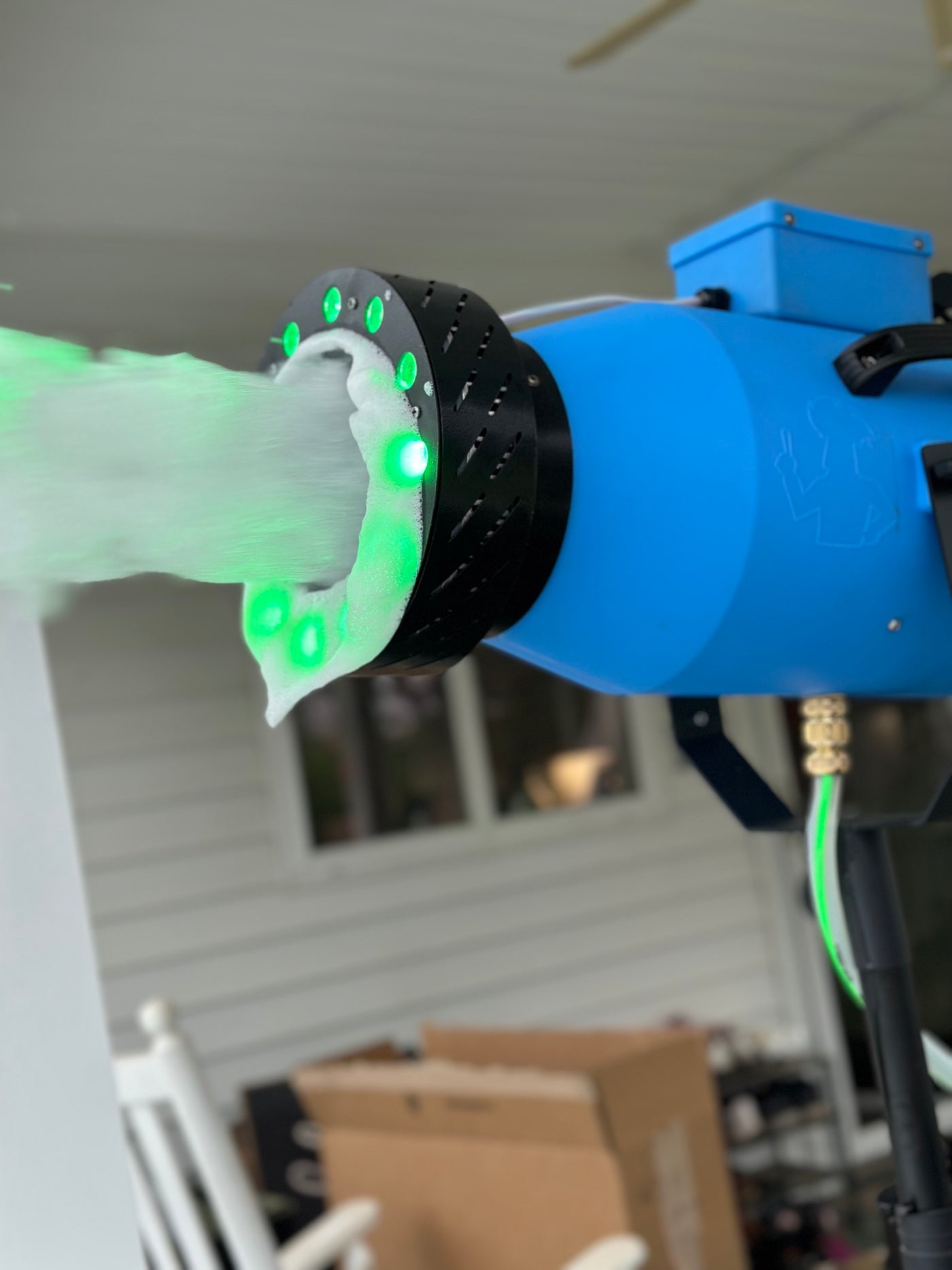 Make foam machine parties profitable with an LED light ring foam cannon