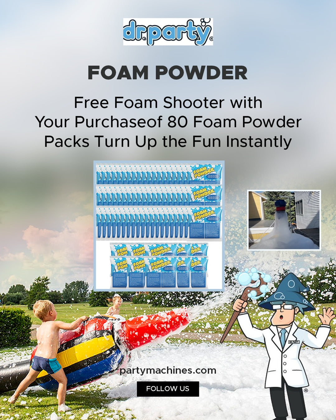 Foam Powder Packs (Branded or Non branded) – 34-40 - 68- 80-102-102-136- 170- 204