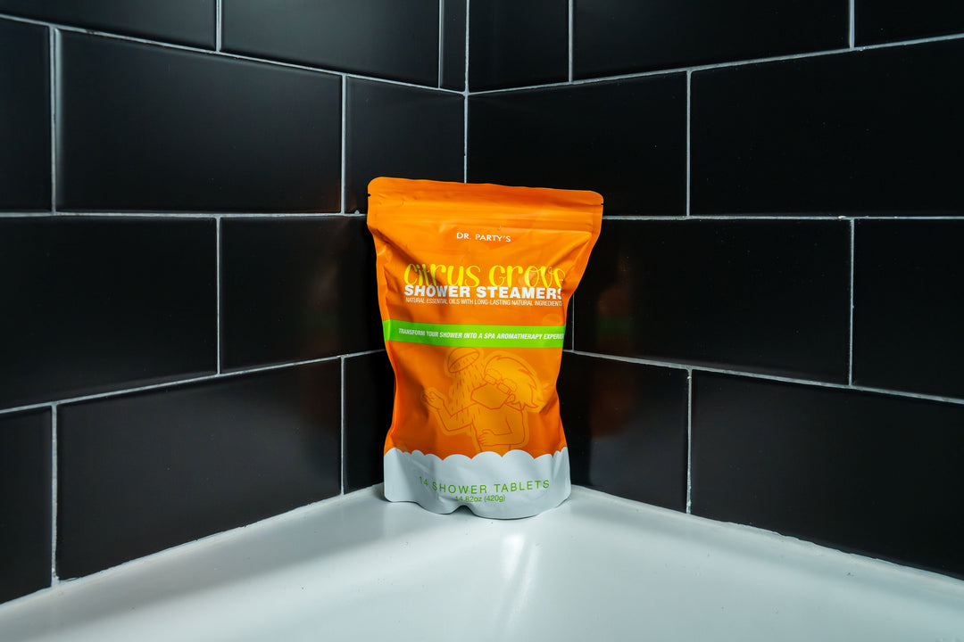Elevate your shower to a spa experience with our aromatic orange shower steamers, each pack containing 14 pieces for a continuous scent celebration.