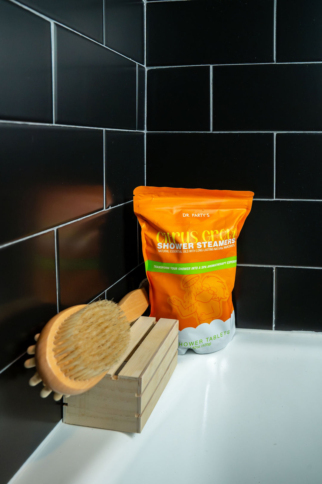 Unleash the invigorating scent of orange with each steamy shower by using our 14-pack of shower steamers, turning your daily routine into a luxurious escape.