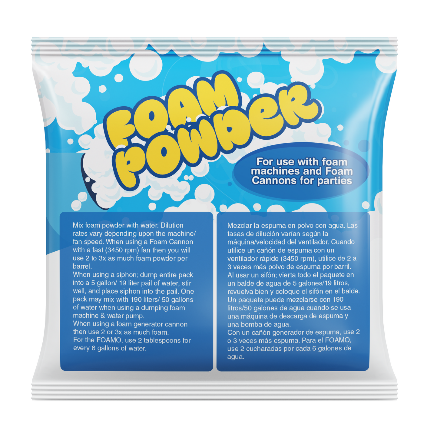 Foam Powder Packs for Party Foam Equipment