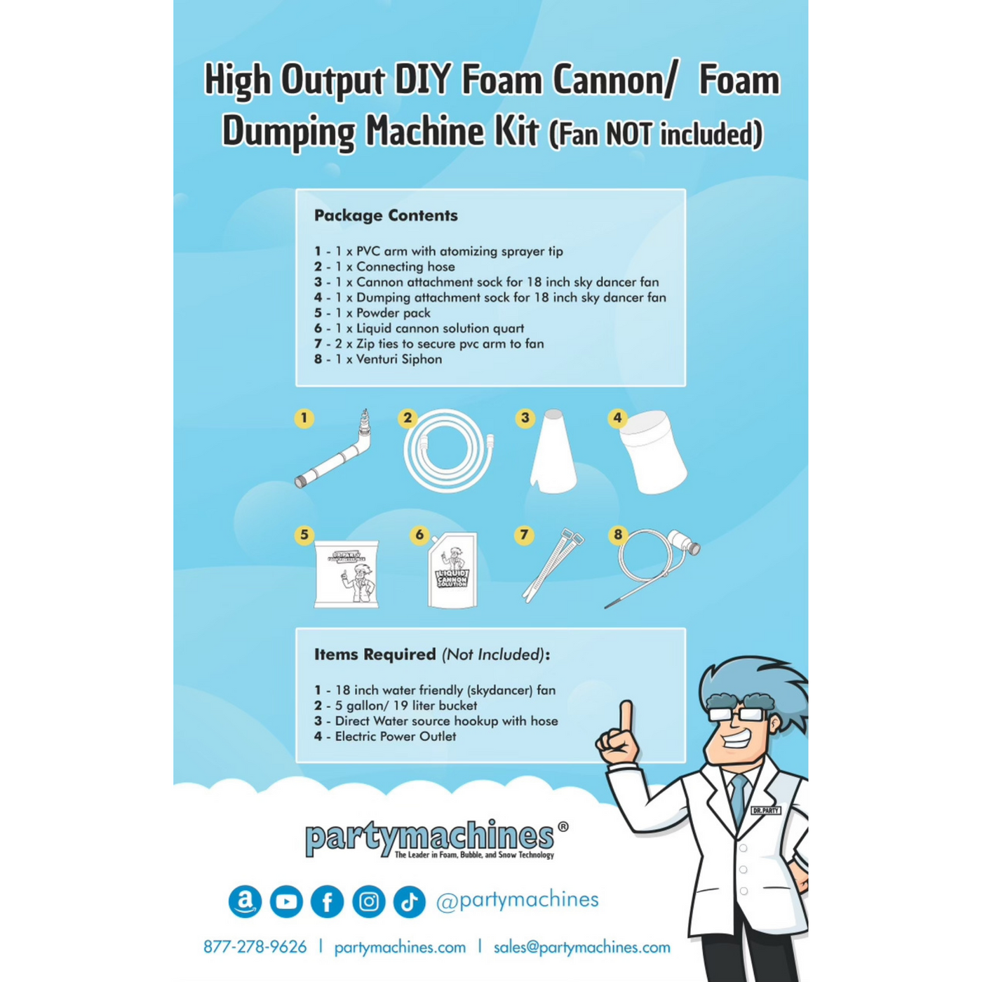 High Output DIY Foam Machine Kit Instructions